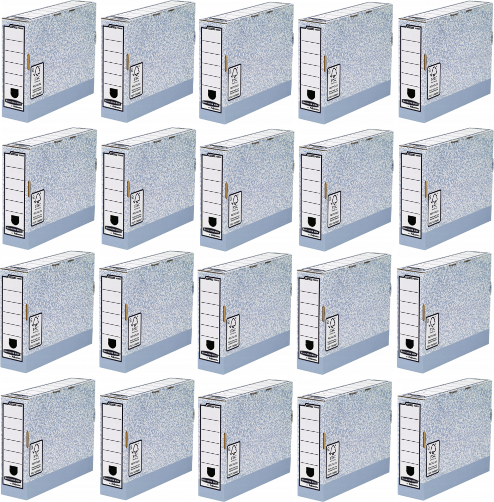 20x pudło archiwizacyjne Fellowes BANKERS BOX SYSTEM, 80mm, szary