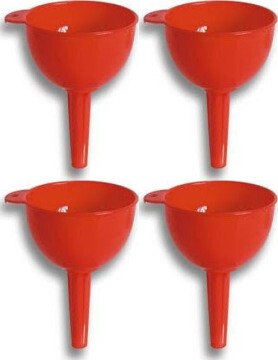 4x Lejek kuchenny Warmel, z sitkiem, 12.5cm, mix kolorów