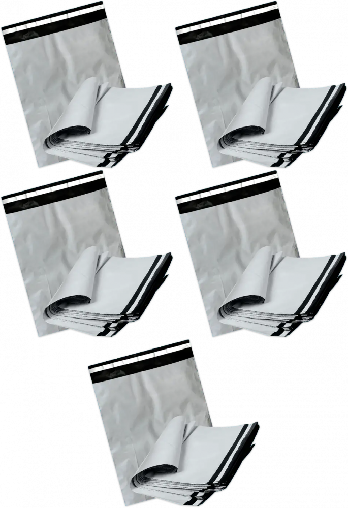5x Foliopaki kurierskie 05 NC, HK, 350x450+50 mm, 100 sztuk, szary