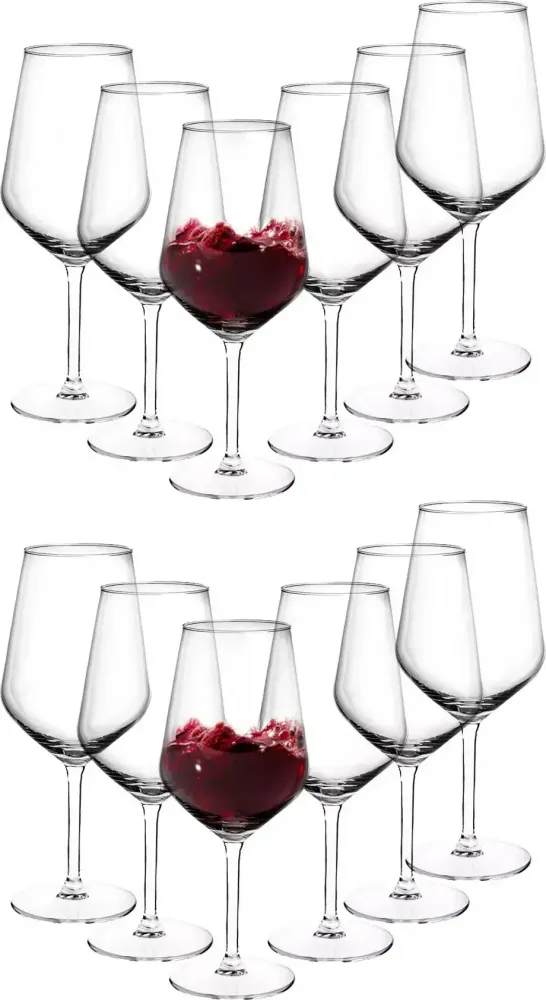 2x Kieliszki do czerwonego wina Altom Design Rubin, 530ml, komplet 6 sztuk, przezroczysty