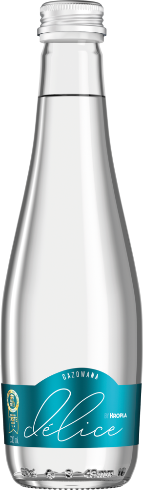 Woda gazowana Kropla Beskidu Delice, 0.33l, butelka szklana