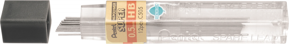 Grafity ołówkowe Pentel, 0.5 mm, HB