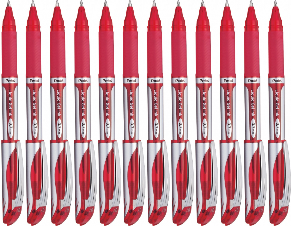 12x Pióro kulkowe Pentel, BL57, 0.7mm, czerwony
