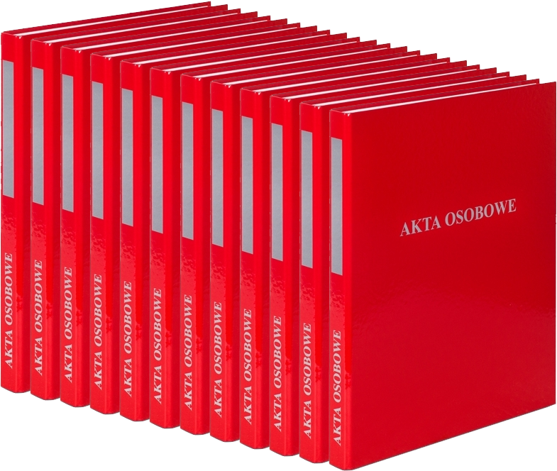 12x Segregator ringowy VauPe do akt osobowych, A4, 20mm, 2 ringi, bordowy