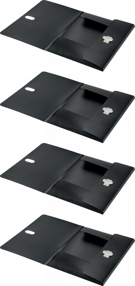 4x Teczka Leitz Recycle, A4, 11mm, na klips, czarny