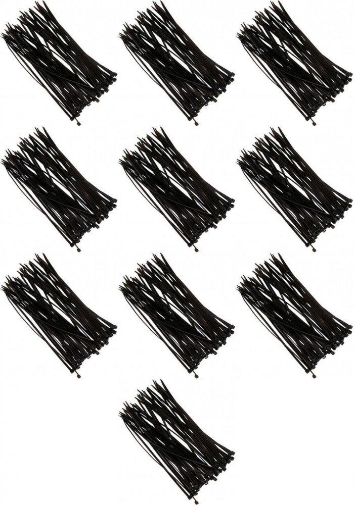 10x Opaski zaciskowe Top Tools 44E960, 100 sztuk, 3.6 x 300 mm, czarny