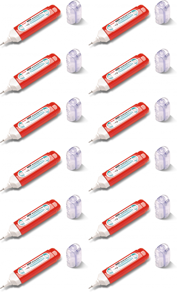 12x Korektor w piórze Pentel ZLC31, 12ml