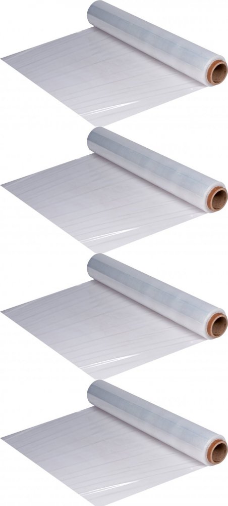 4x Folia zabezpieczająca stretch, 0.5 x 155m, 1.5kg, 25 μm, biały