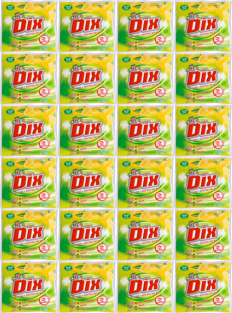 24x Kostka do WC z koszyczkiem Dix Gold Drop, cytrynowy, 35g