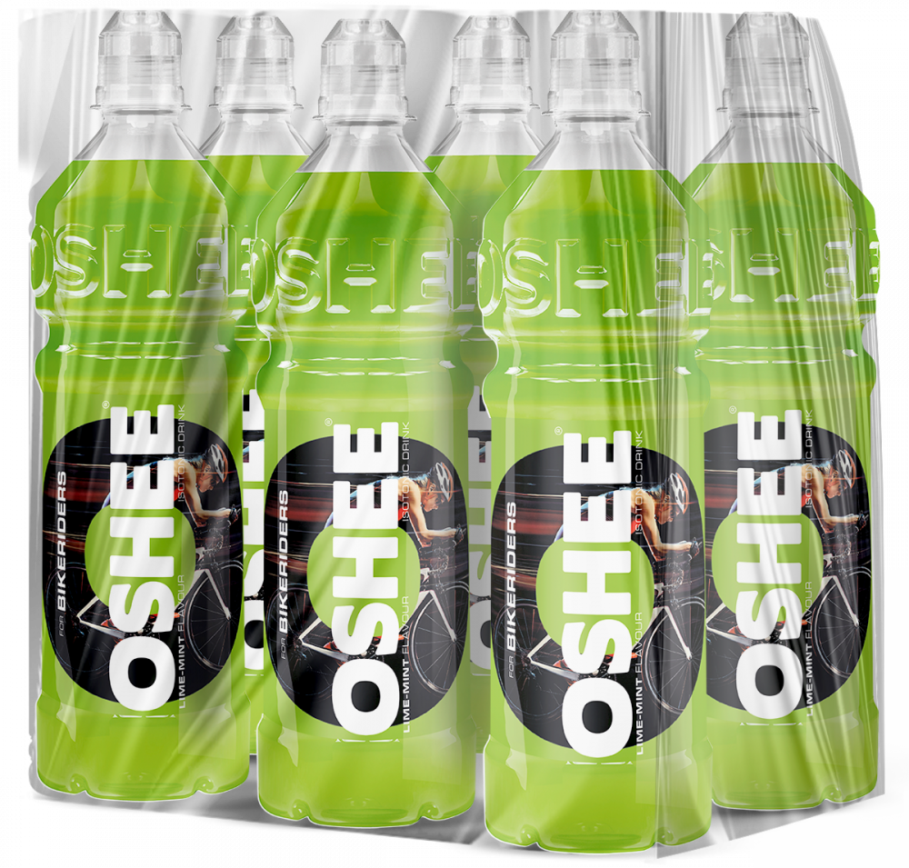 6x Napój izotoniczny Oshee Isotonic Drink, limonka-mięta, butelka PET, 750ml