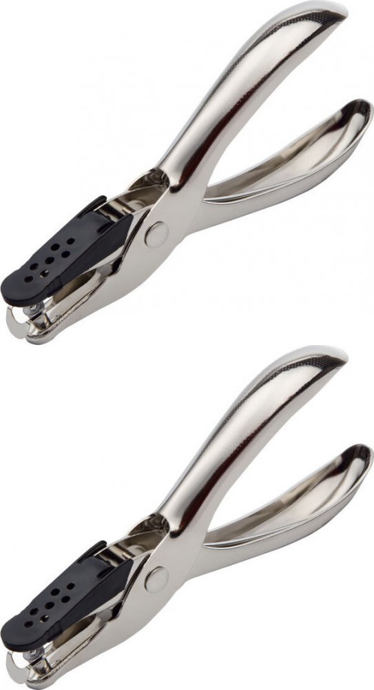 2x Dziurkacz jednootworowy Eagle 9201P, do 6 kartek, srebrny