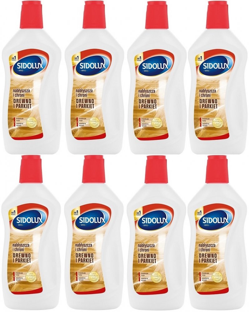 8x Płyn nabłyszczający Sidolux, drewno i parkiet, 500ml