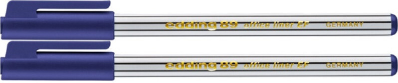2x Cienkopis edding e-89 EF, 0.3mm, niebieski