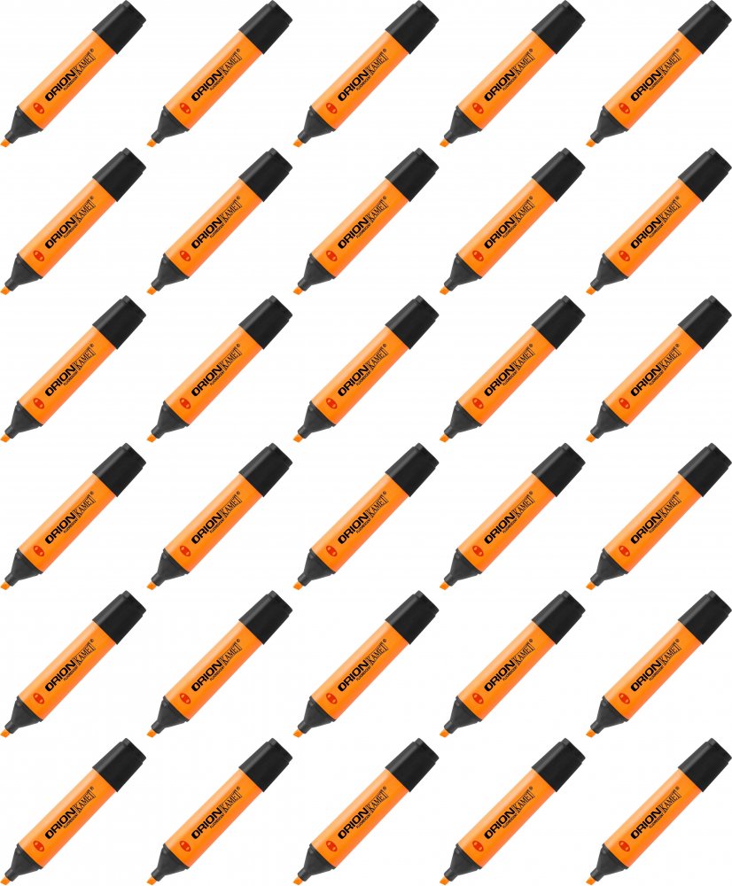 36x Zakreślacz Kamet, Orion, ścięta, pomarańczowy