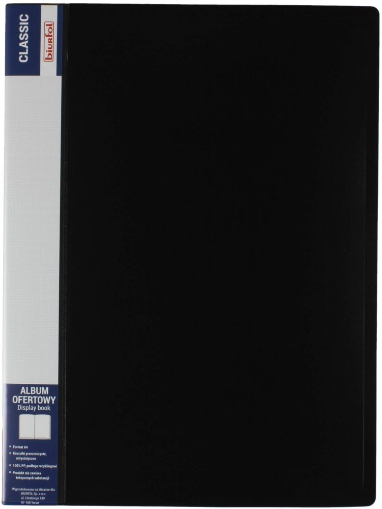 Album ofertowy Biurfol Classic, A4, 10 koszulek, czarny