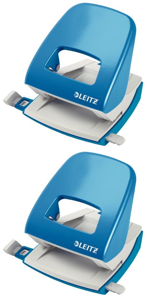 2x Dziurkacz Leitz New NeXXt, duży, do 30 kartek, jasnoniebieski