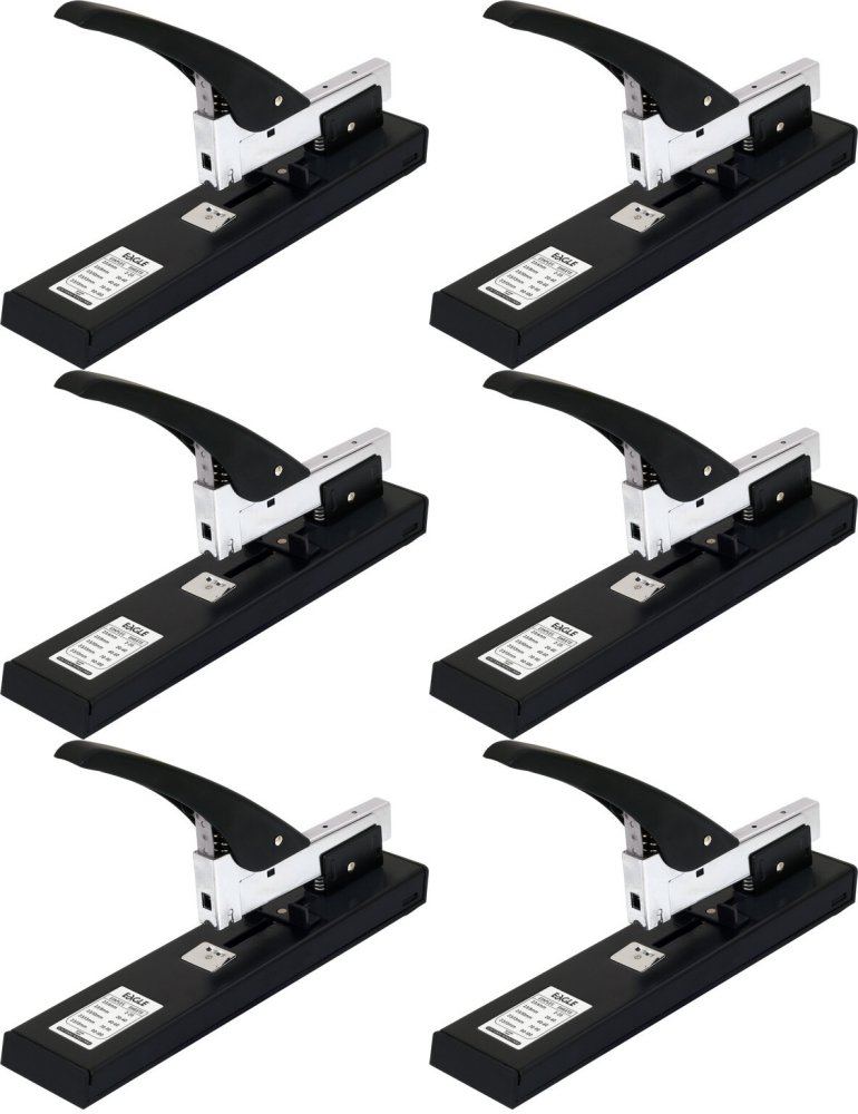 6x Zszywacz Eagle 938, do 100 kartek, czarny
