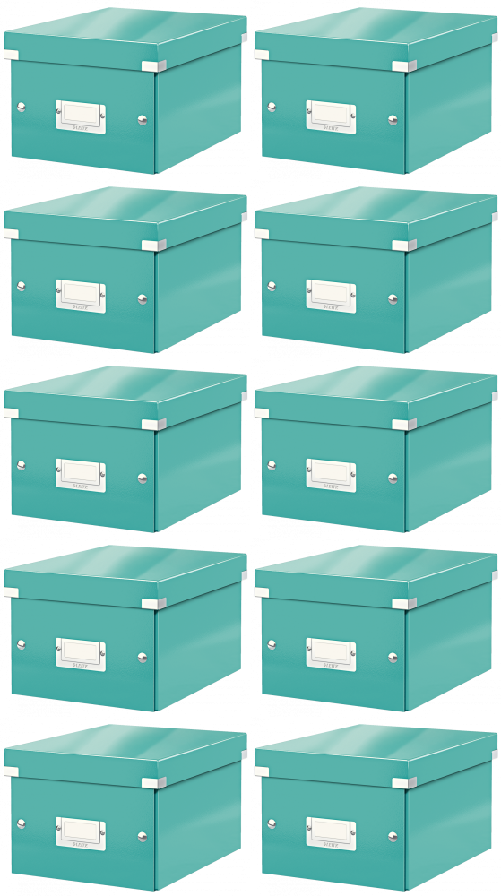 10x Pudełko do przechowywania Leitz Click&Store Wow, A5, turkusowy