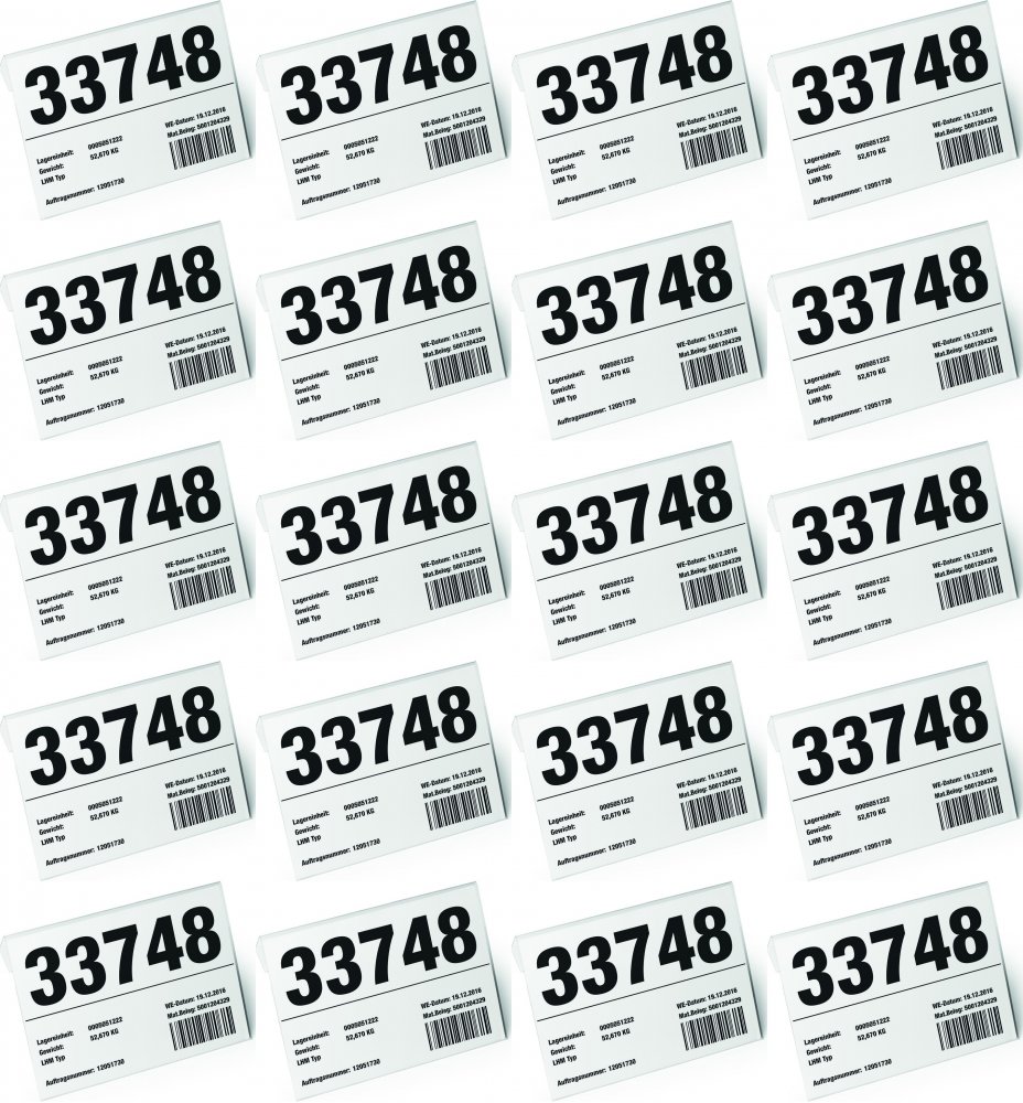 2x Kieszeń magazynowa Durable Hard Cover, z zakładką, A5, pozioma, 10 sztuk, transparentny