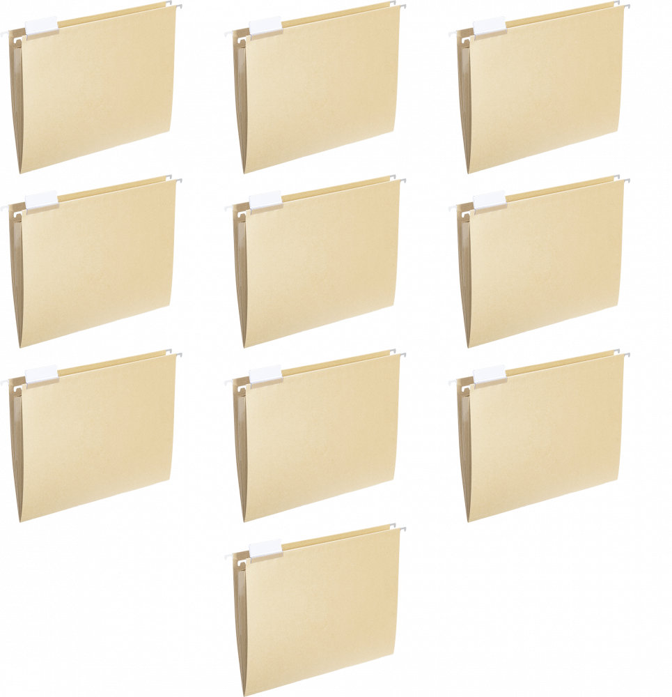 10x Teczka zawieszkowa kartonowa Spiral Universal II, A4, do akt osobowych, 230g/m2, beżowy