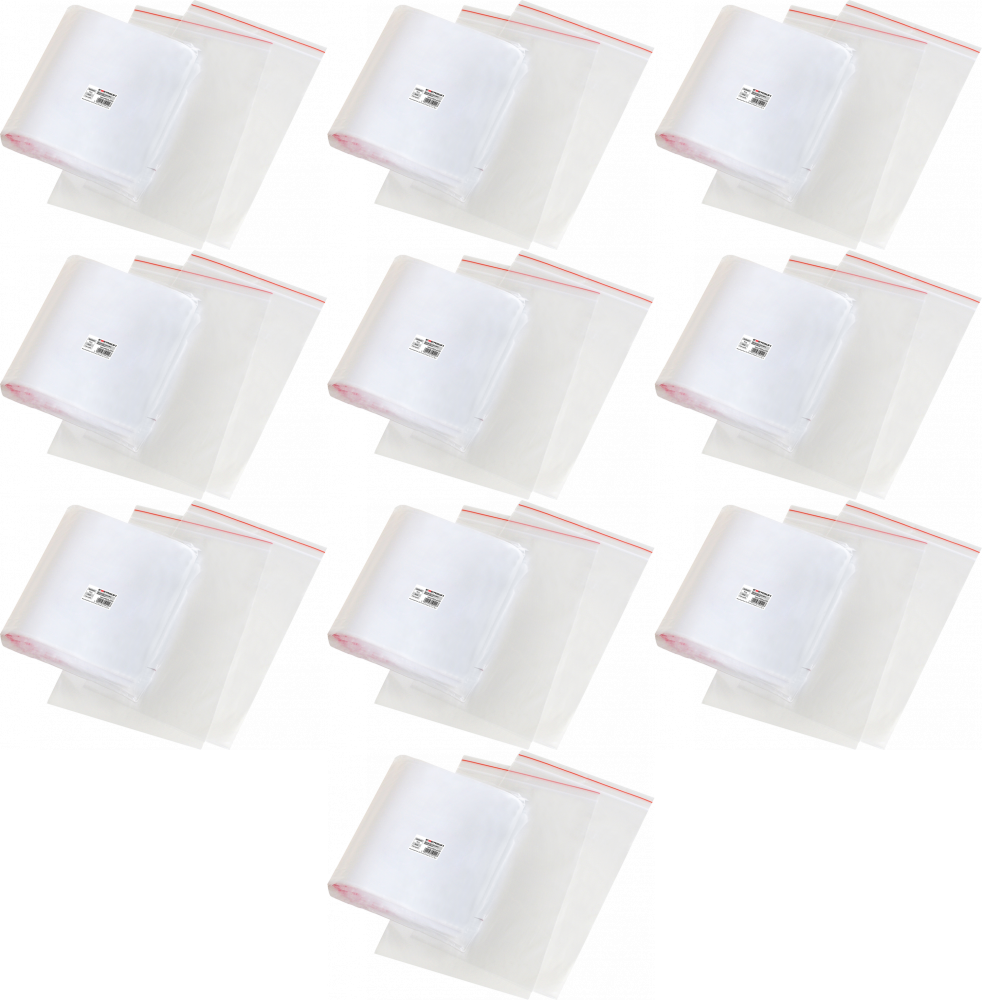 10x Woreczki strunowe Emerson, 450x500mm, 100 sztuk, bezbarwny