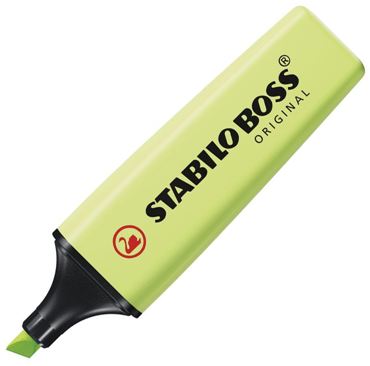 Zakreślacz Stabilo Boss Original 70/133, ścięta, pastelowy, limonkowy