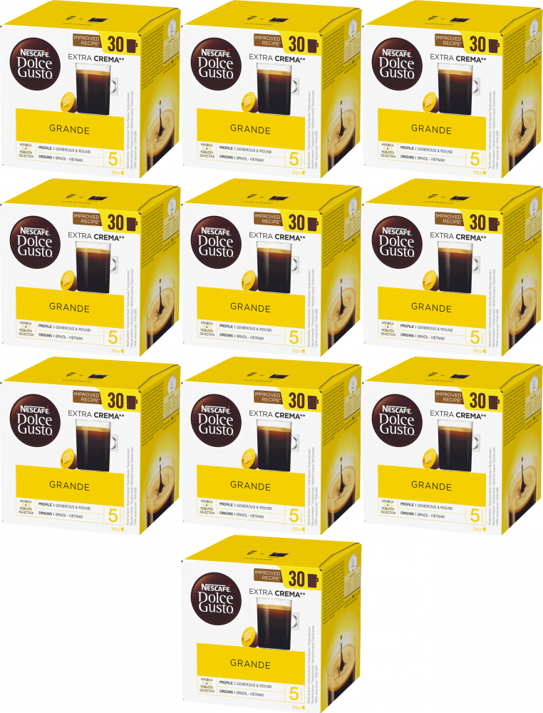 10x Kapsułki do ekspresu Nescafe Dolce Gusto Grande, 30 sztuk