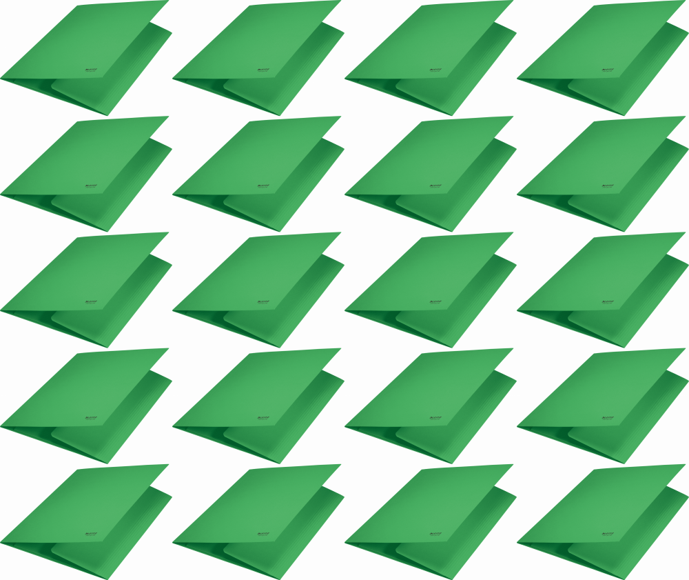 20x Teczka na dokumenty Leitz Recycle, A4, kartonowa, 2mm, zielony