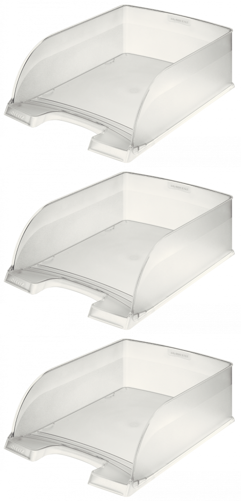 3x Półka na dokumenty Leitz Plus Jumbo, A4, plastikowa, przezroczysty
