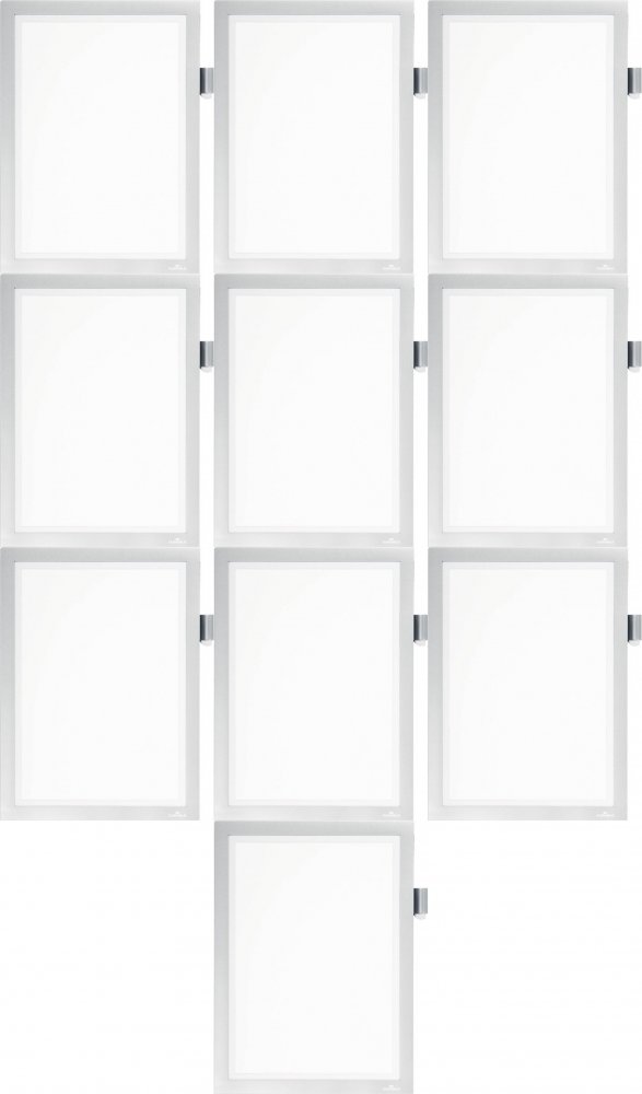 10x Ramka magnetyczna Durable Duraframe Note, samoprzylepna, A4, 1 sztuka, srebrny