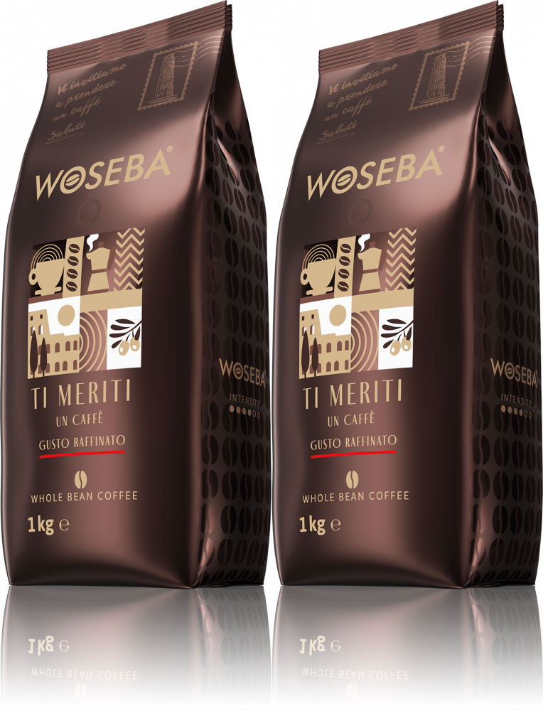 2x Kawa ziarnista Woseba Ti Meriti Gustro Raffinato, 1kg