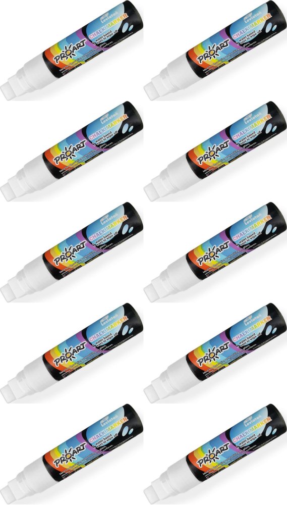 10x Marker kredowy Leviatan, ścięta, 6.5-15mm, 28g, biały