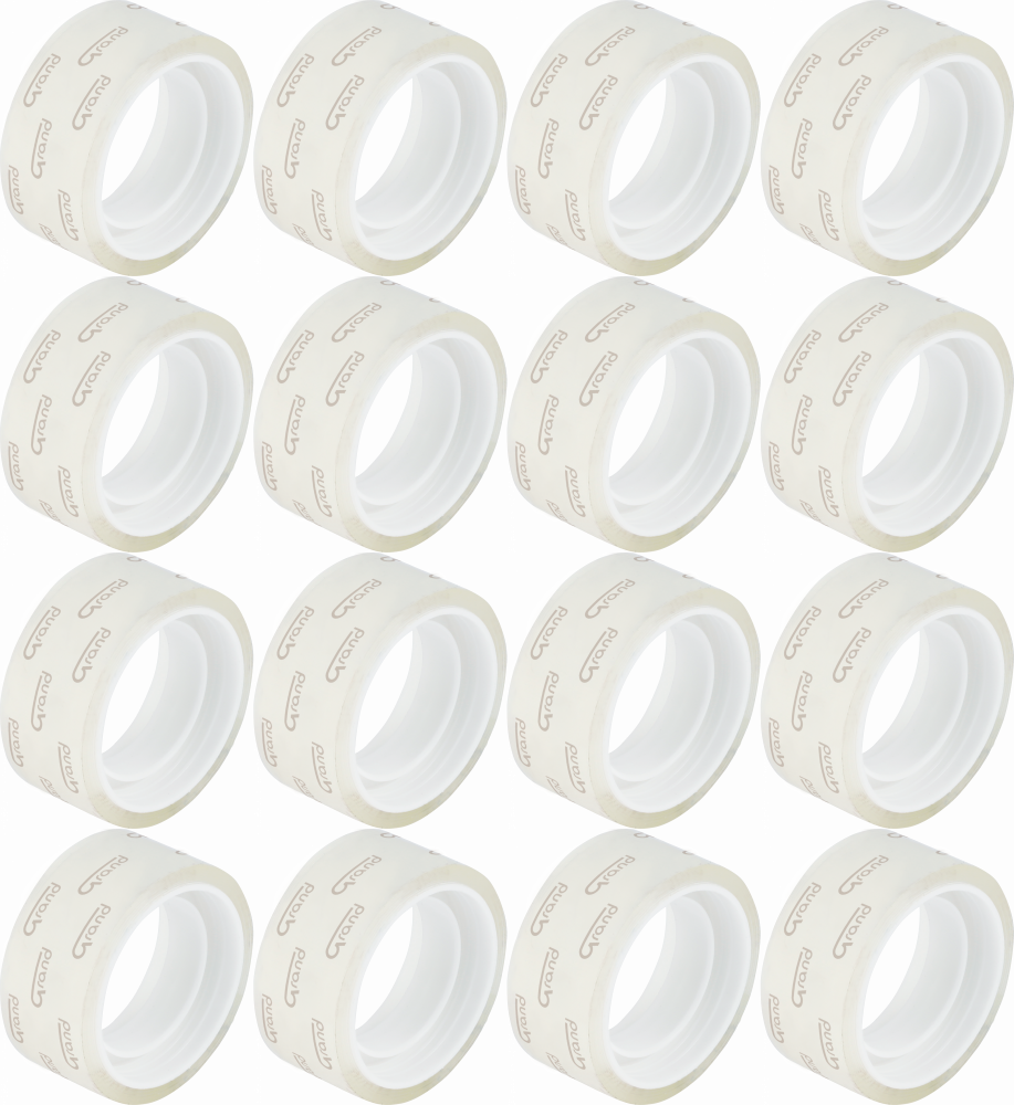 16x Taśma klejąca Grand, 18mm x 10m, przezroczysty