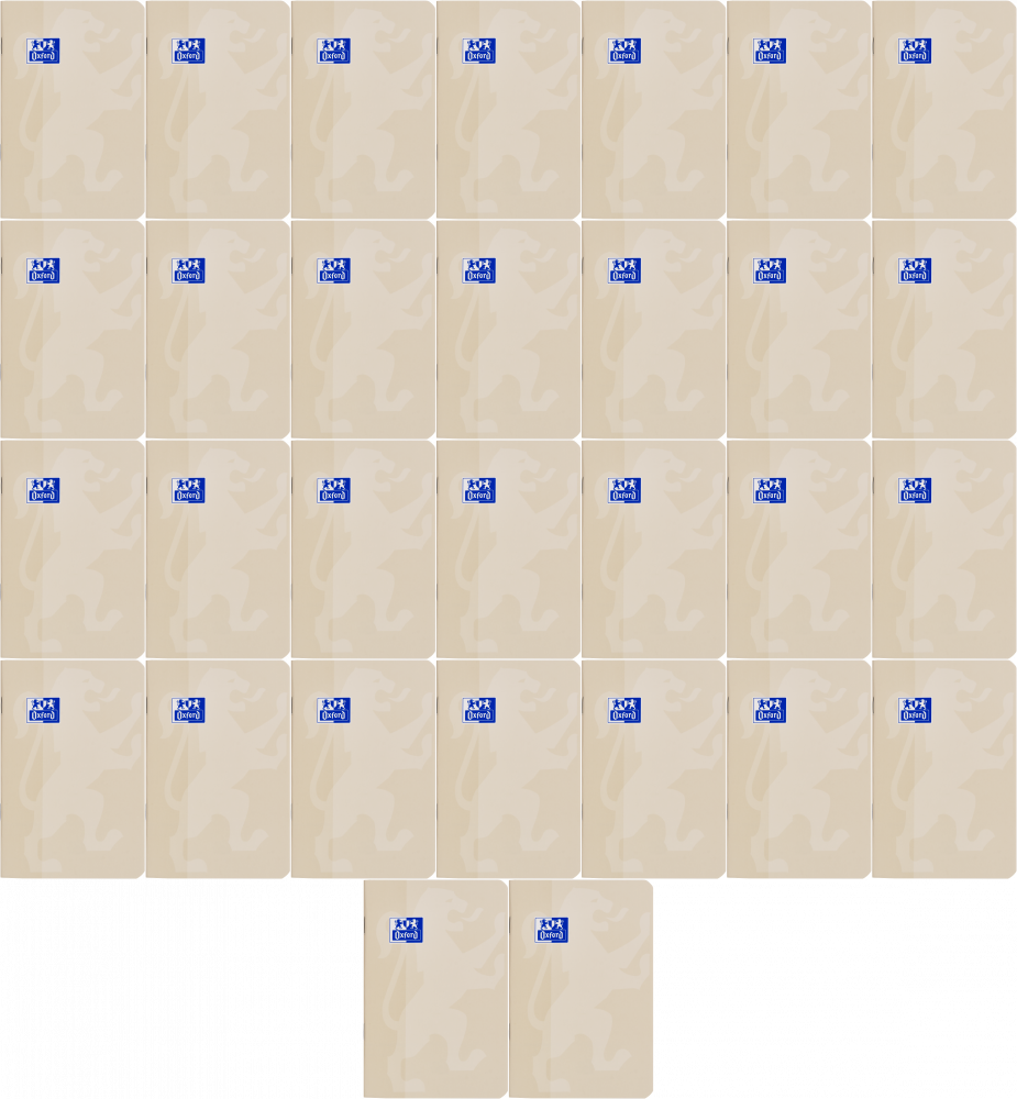 30x Zeszyt w kratkę Oxford Touch Pastel, A6, miękka oprawa, 48 kartek, mix kolorów pastelowych