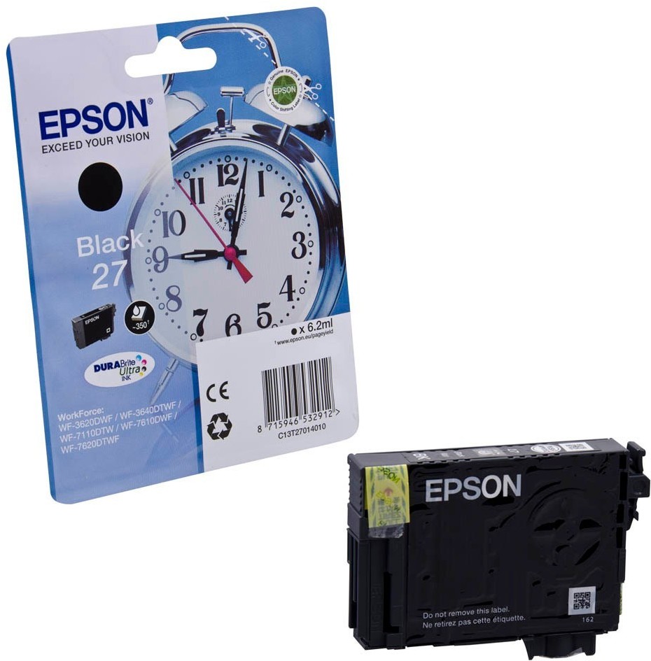 Tusz Epson (C13T27014012), 6.2ml, black (czarny)