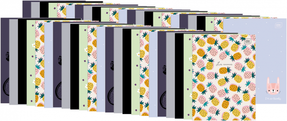 80x Zeszyt w linie Interdruk, A4, 32 kartki, mix wzorów