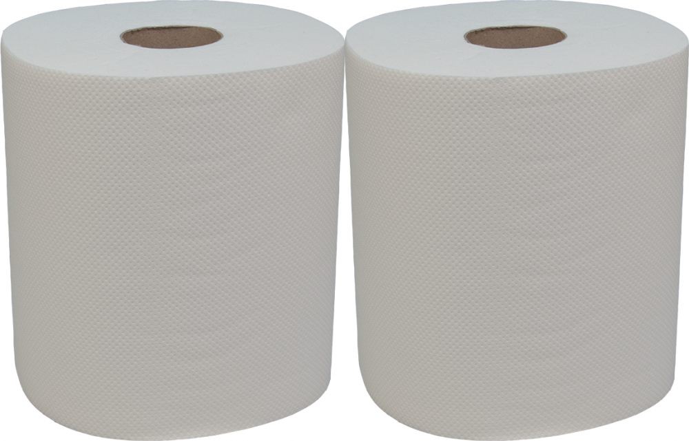 2x Ręcznik papierowy Katrin Plus M2, 2-warstwowy, w roli, 90m, biały