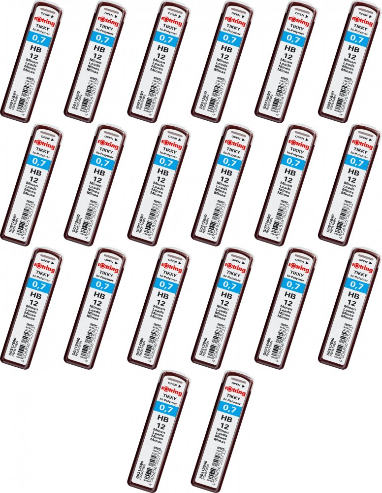 20x Grafity ołówkowe Rotring Tikky, 0.7mm, HB