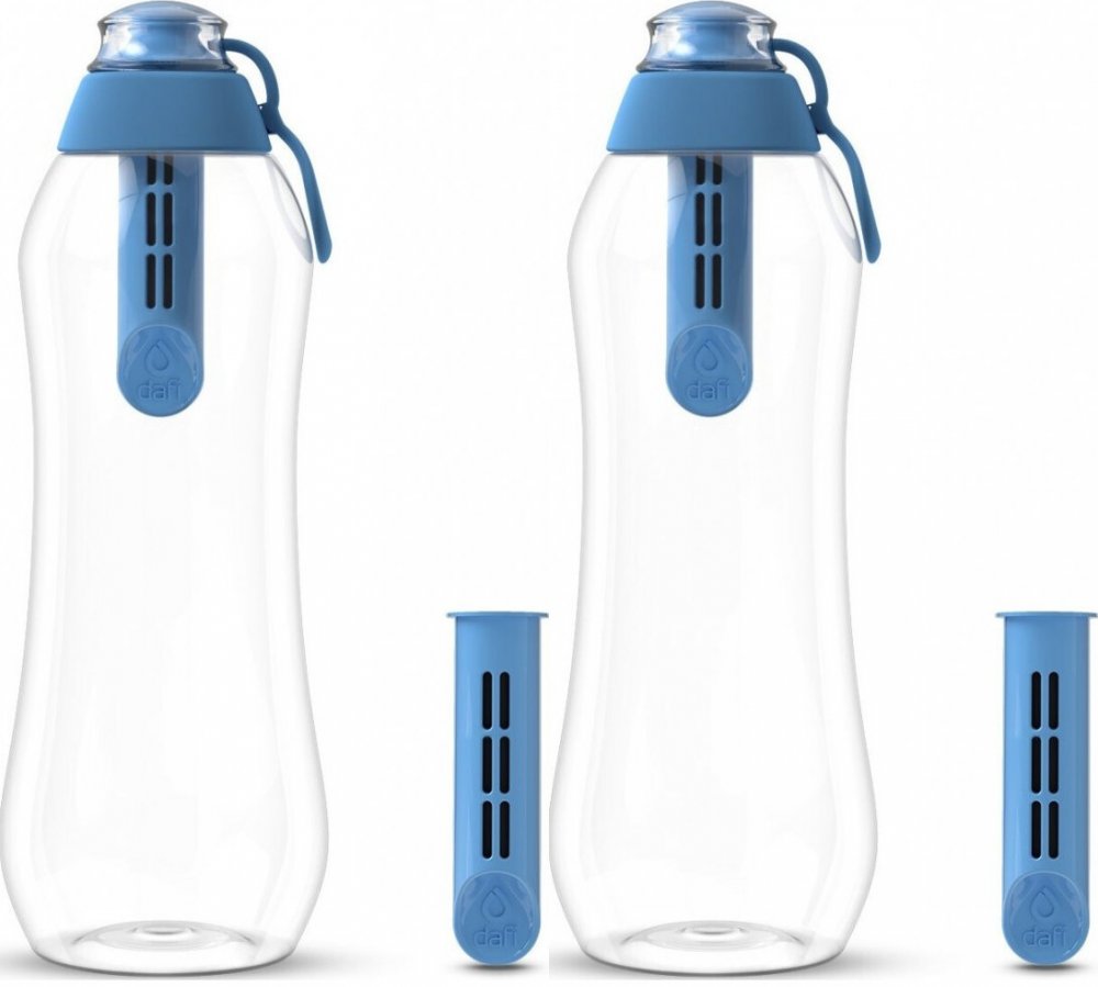 2x Butelka filtrująca Dafi 0.7l + 2 filtry, niebiański