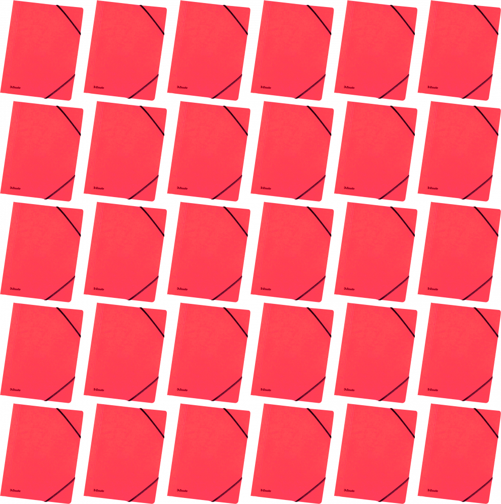 30x Teczka preszpanowa z narożną gumką Esselte, A4, 330g/m2, 4mm, czerwony