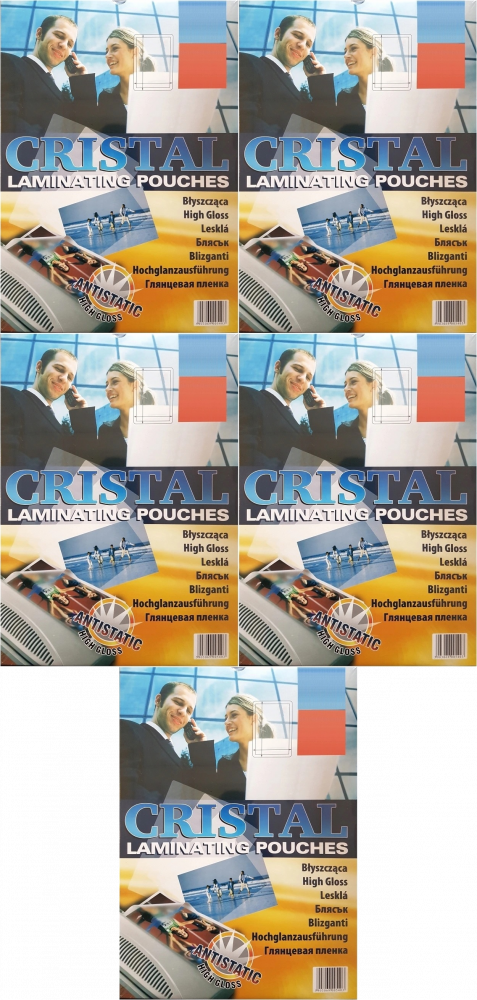 5x Folia do laminowania Argo, 80x111mm, 2x80 μm, antystatyczna, 100 sztuk