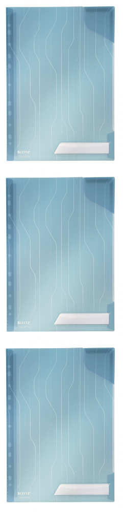 3x Folder groszkowy Leitz CombiFile, A4, do 40 kartek, 200μm, 5 sztuk, niebieski