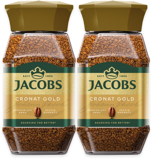 2x Kawa rozpuszczalna Jacobs Cronat Gold, 200g