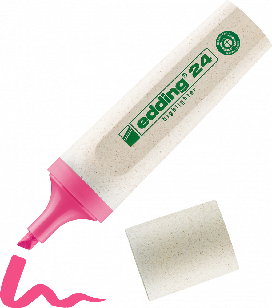 Zakreślacz edding Ecoline e-24, ścięta, 5mm, różowy