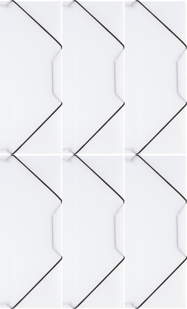 6x Teczka plastikowa z gumką D.Rect, A4, 40mm, transparentny