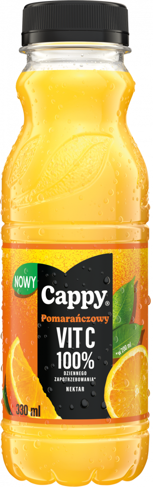Nektar pomarańczowy Cappy z wit C, butelka PET, 0.33l, KAUCJA