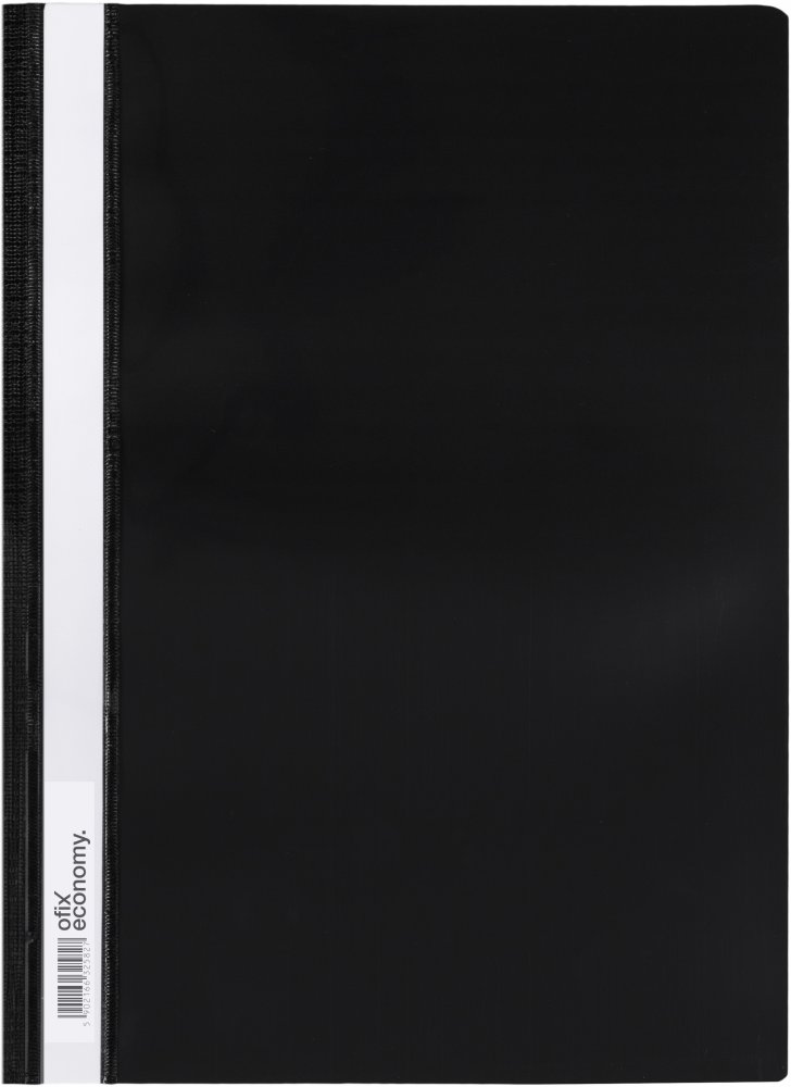 Skoroszyt plastikowy Ofix Economy, A4, PP, do 200 kartek, czarny