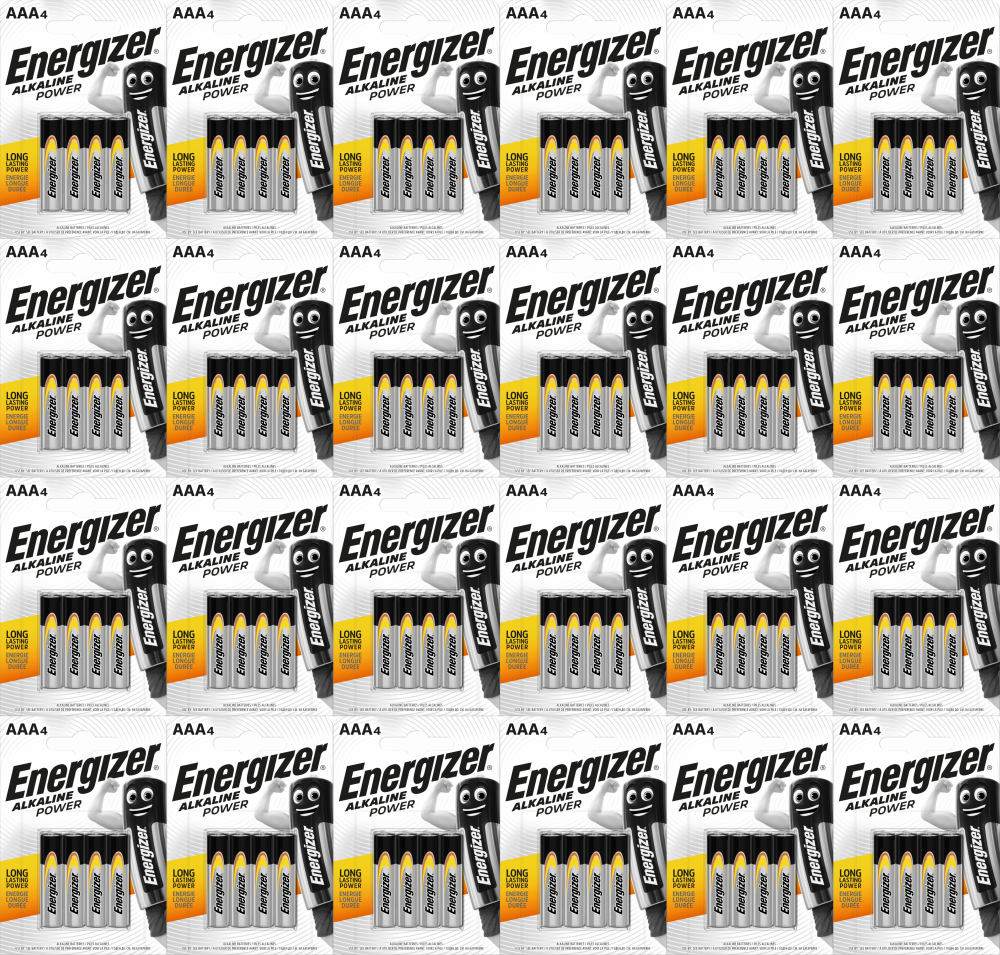 24x Bateria alkaliczna Energizer, AAA, 1.5V, LR03, 4 sztuki