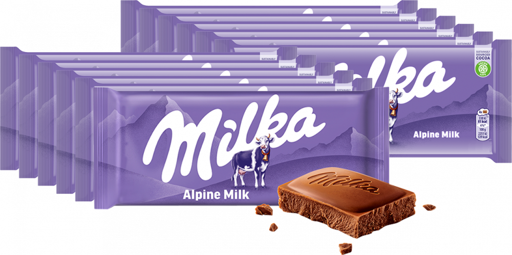 12x Czekolada Milka, mleczna, 80g