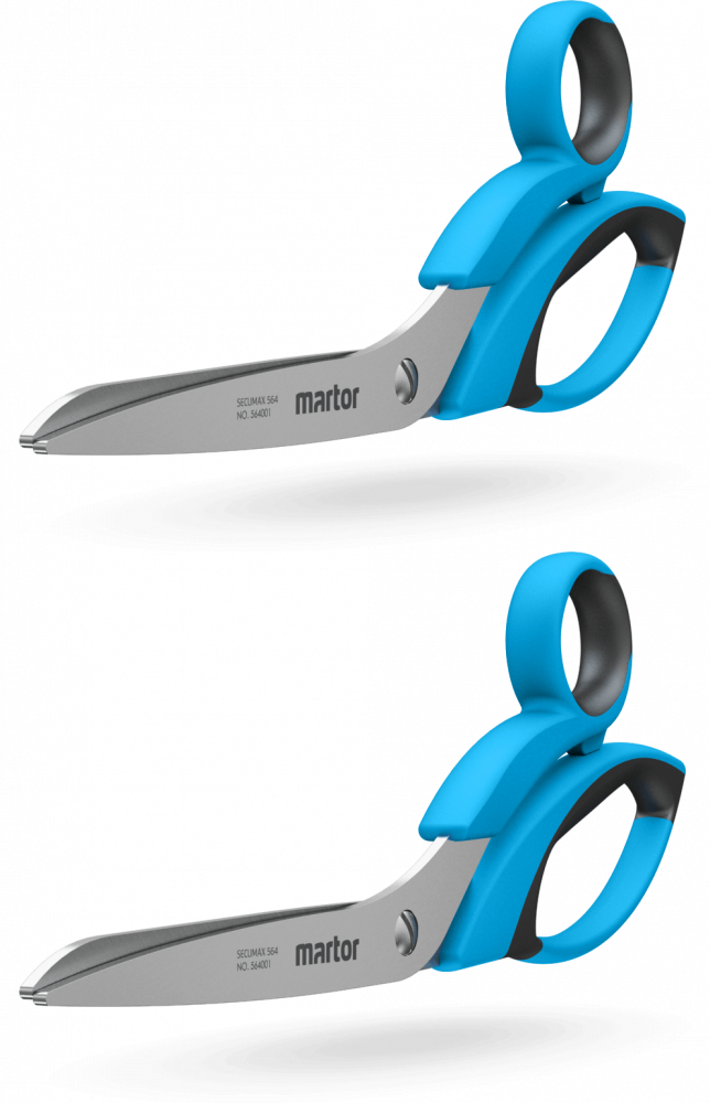 2x Nożyczki bezpieczne Martor Secumax 564, 21.8cm, niebieski